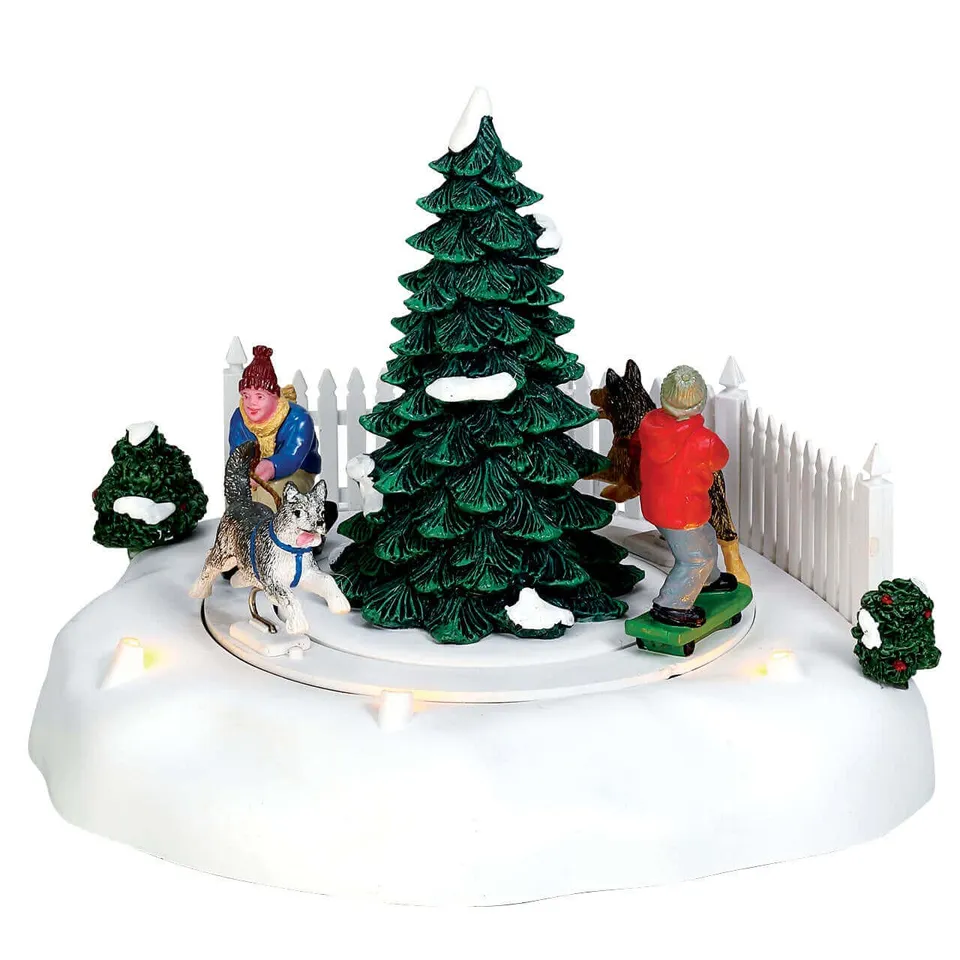 lemax-skateboard-mushers-figurine-chiens-de-tra-neau-village-de-no-l image 1