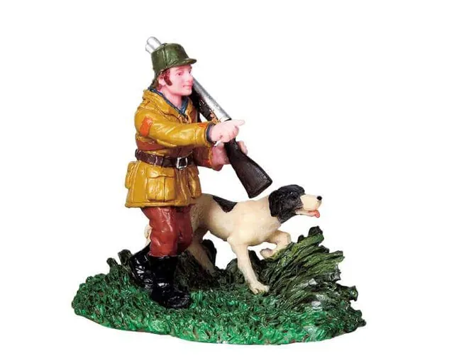 lemax-hunting-ducks-figurines-chasse-aux-canards-village-miniature image 1
