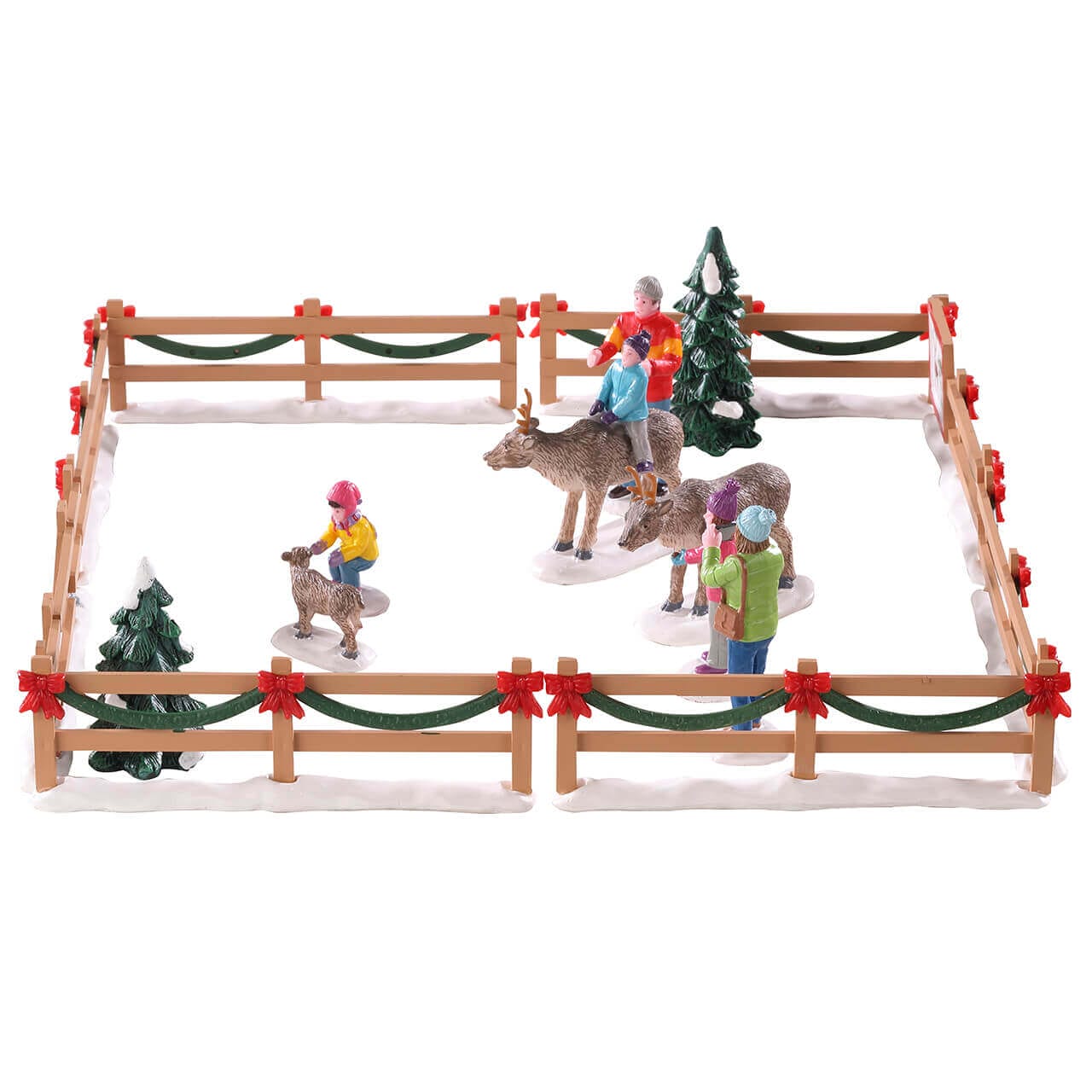 lemax-reindeer-petting-zoo-figurine-parc-rennes-vail-village image 3