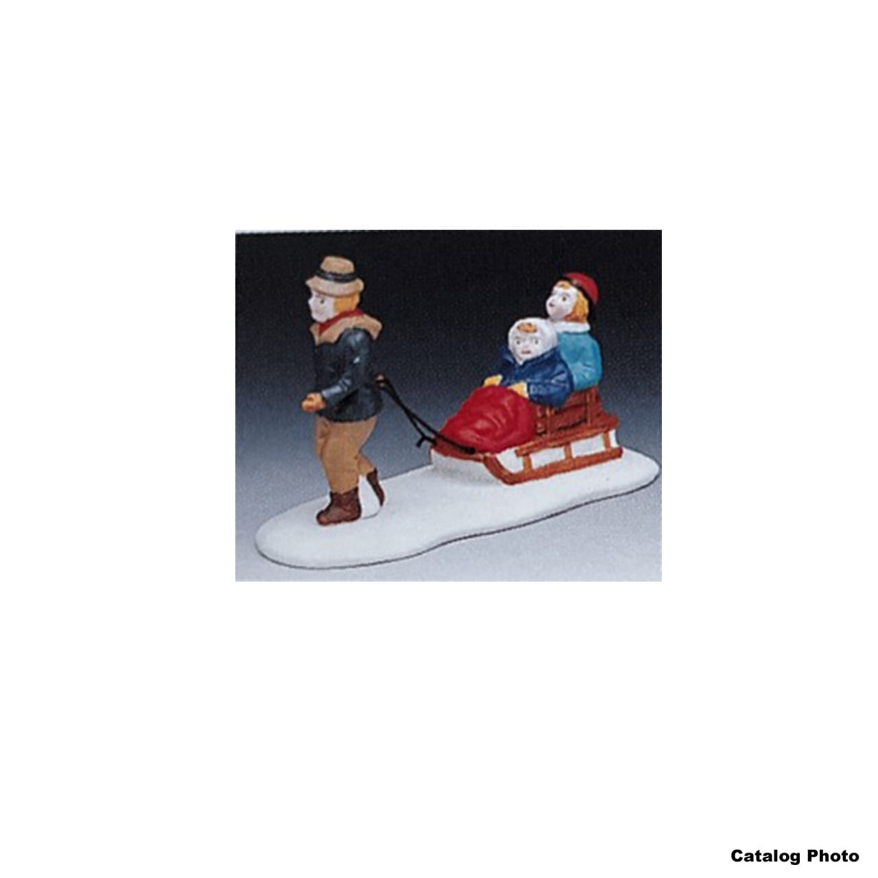 lemax-pulling-sleigh-figurine-village-de-no-l-miniature image 1