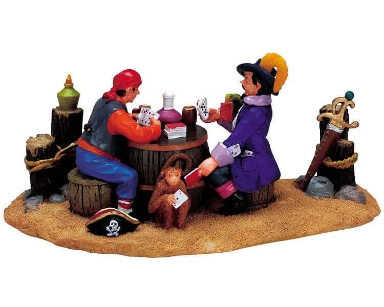lemax-spooky-town-bucaneer-poker-figurine-pirates-halloween image 1
