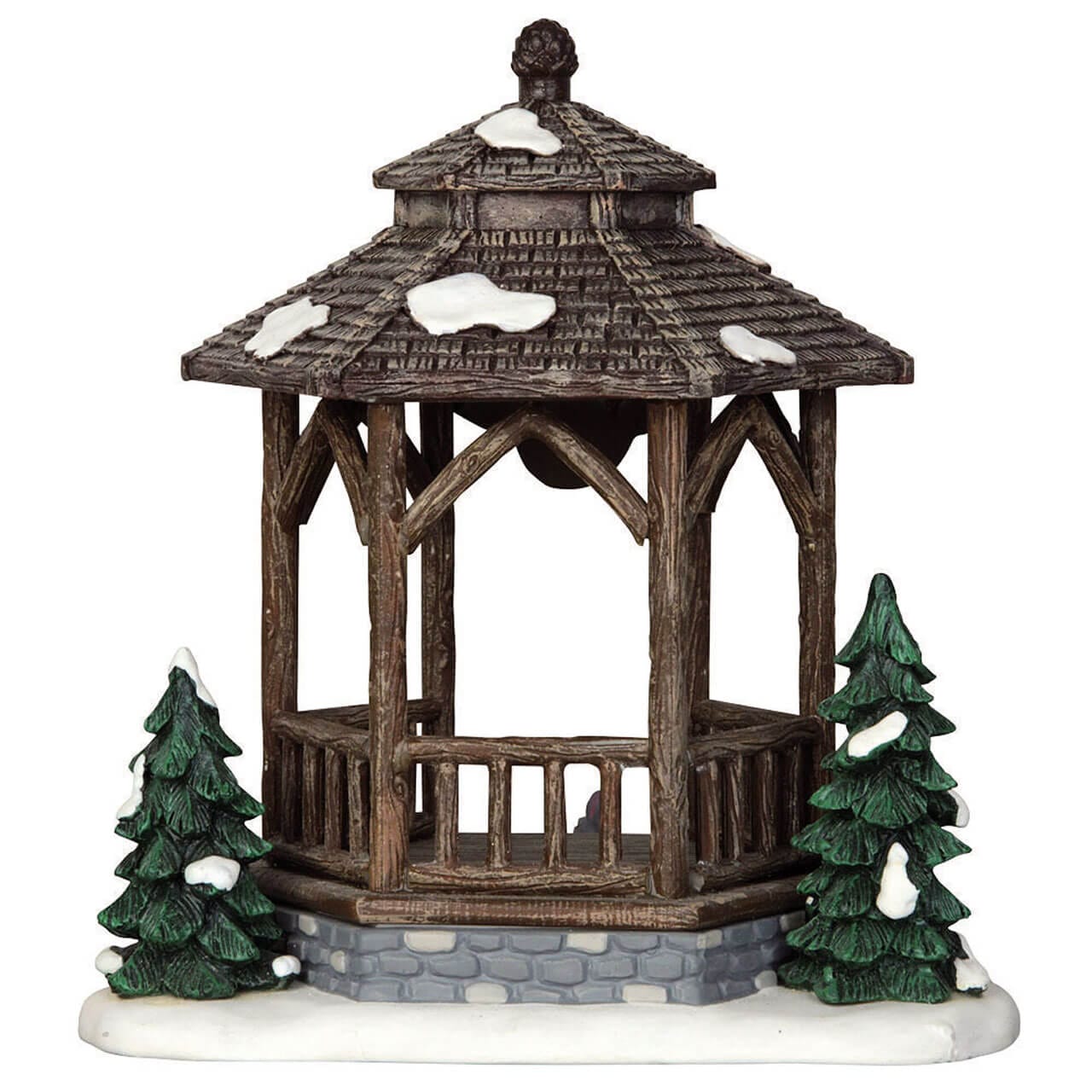 lemax-winter-gazebo-kiosque-miniature-animaux-des-bois image 3