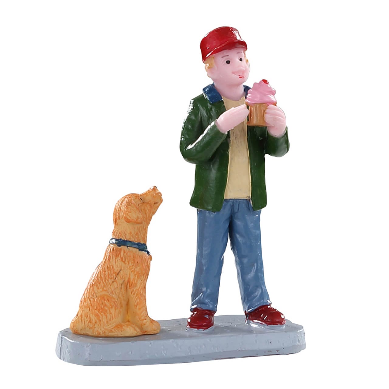 lemax-please-share-figurine-gar-on-cupcake-chien image 2