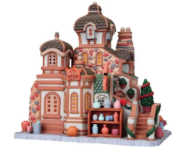 lemax-polson-s-pottery-village-miniature-boutique-poterie image 1