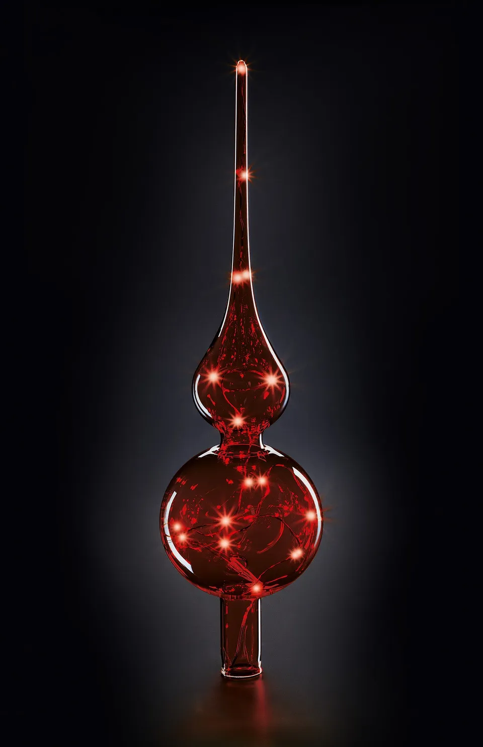 krinner-lumix-tree-topper-rouge-cime-de-sapin-lumineuse-15-led image 1