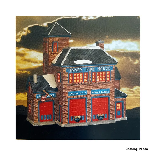 lemax-essex-fire-house-caserne-de-pompiers-village-de-no-l-lumineux image 1