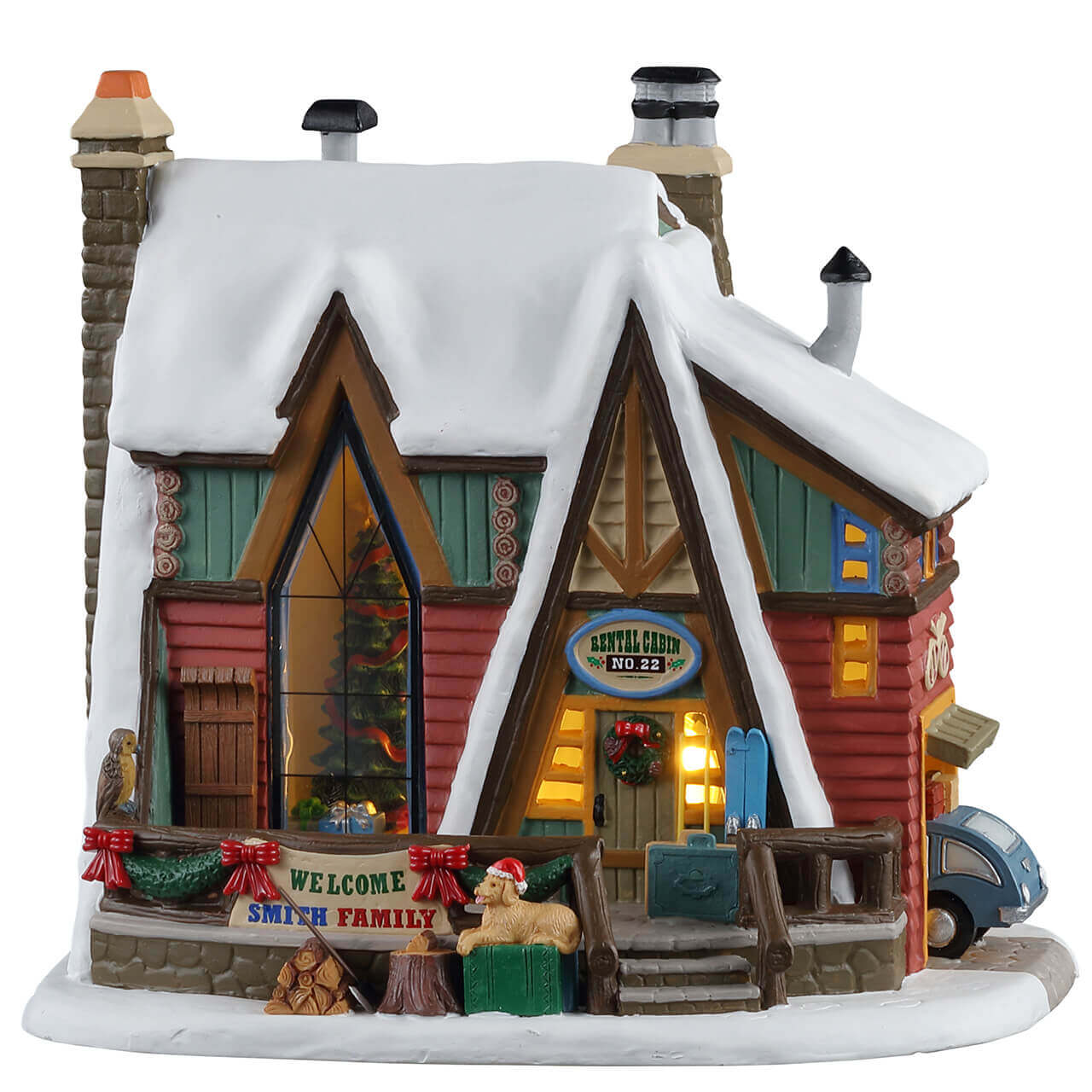 lemax-mountain-holiday-reunion-chalet-a-frame-vail-village-lumineux image 1