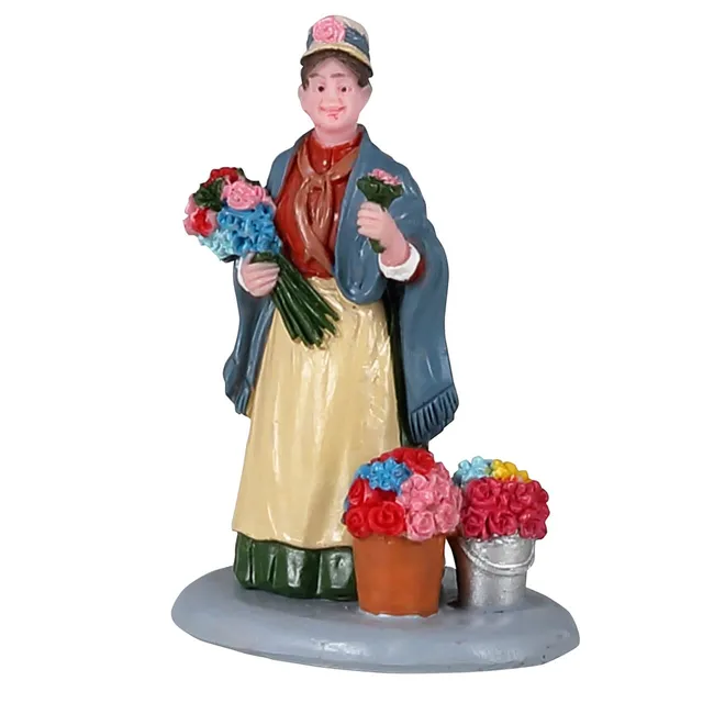 lemax-flower-seller-caddington-figurine-marchande-de-fleurs-village-no-l image 1