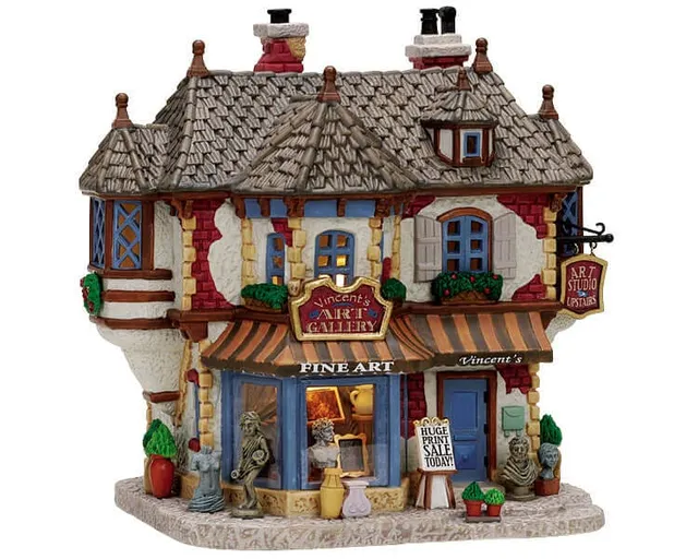 lemax-vincent-s-art-gallery-village-de-no-l-lumineux-miniature image 1