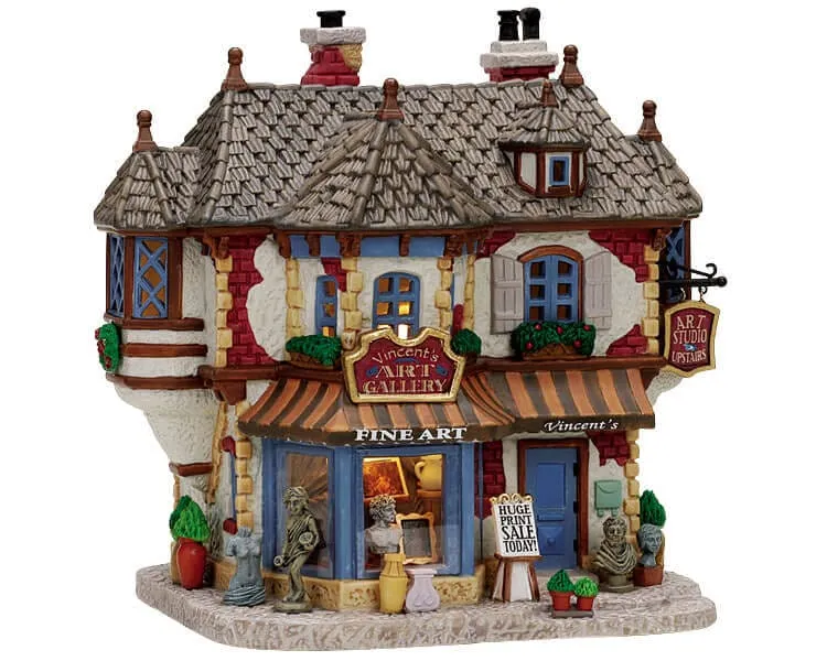 lemax-vincent-s-art-gallery-village-de-no-l-lumineux-miniature image 1