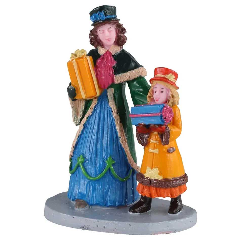 lemax-shopping-for-surprises-figurine-caddington-village-m-re-et-fille image 1