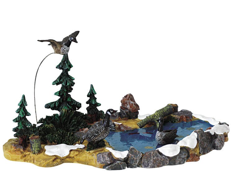 lemax-duck-pond-accessoire-tang-aux-canards-village-miniature image 1