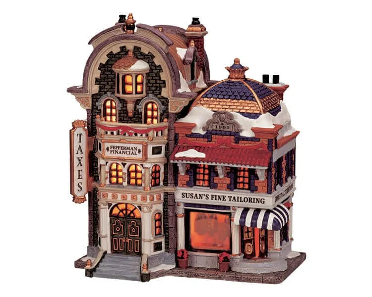 lemax-fefferman-financial-tailor-boutique-miniature-village-de-no-l image 1