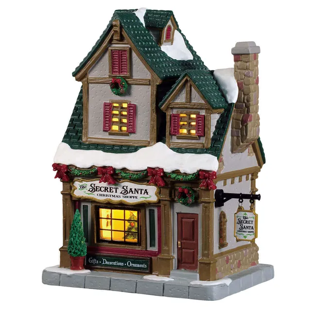lemax-the-secret-santa-christmas-shoppe-boutique-de-no-l-lumineuse image 1
