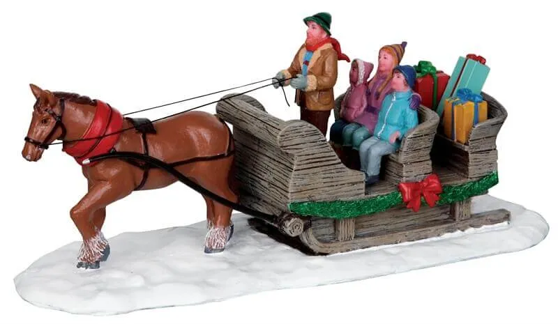 lemax-sleigh-ride-figurine-tra-neau-de-no-l-miniature image 1