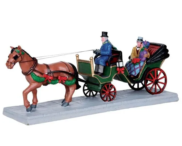 lemax-romantic-carriage-ride-cal-che-romantique-miniature-de-no-l image 1