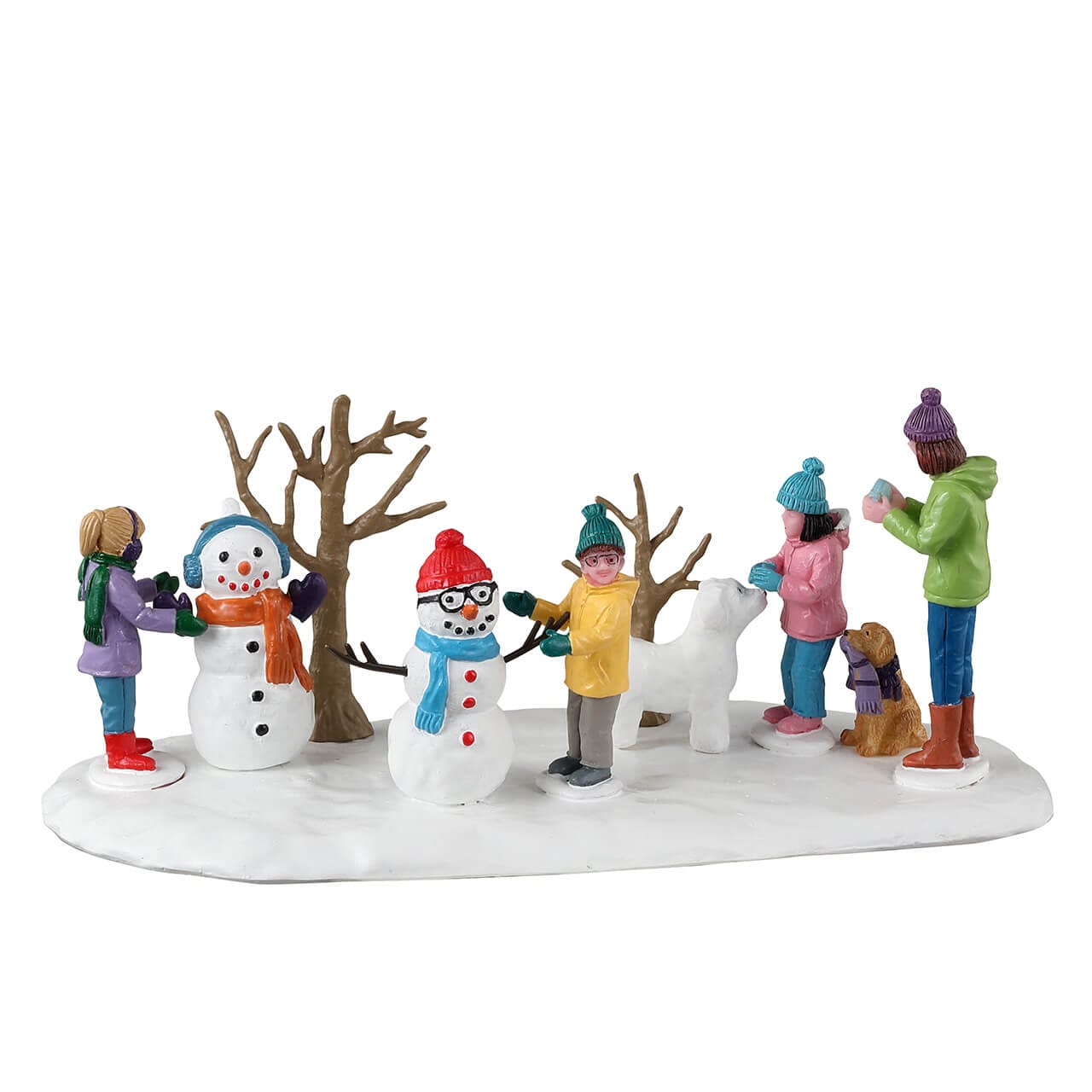 lemax-snowmen-friends-figurines-bonhommes-de-neige-et-chien image 1