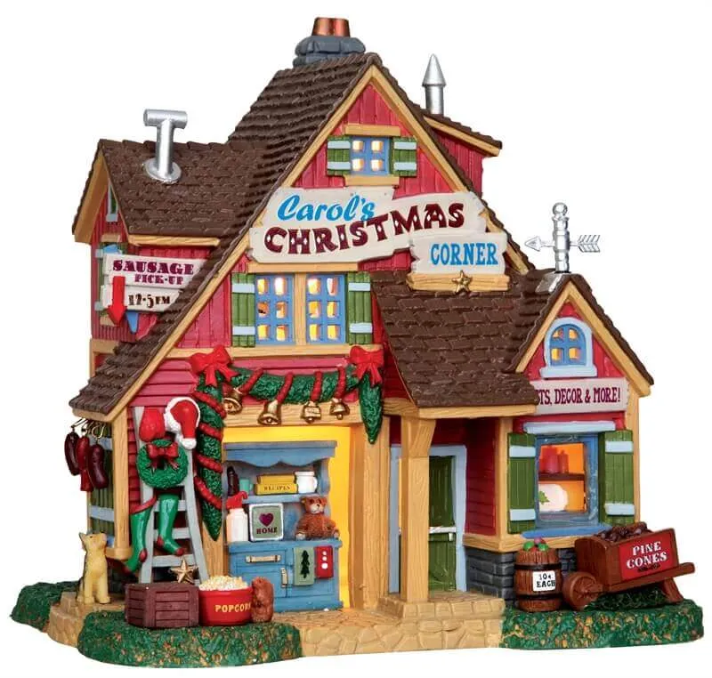 lemax-carol-s-christmas-corner-chalet-lumineux-coin-de-no-l-de-carol image 1