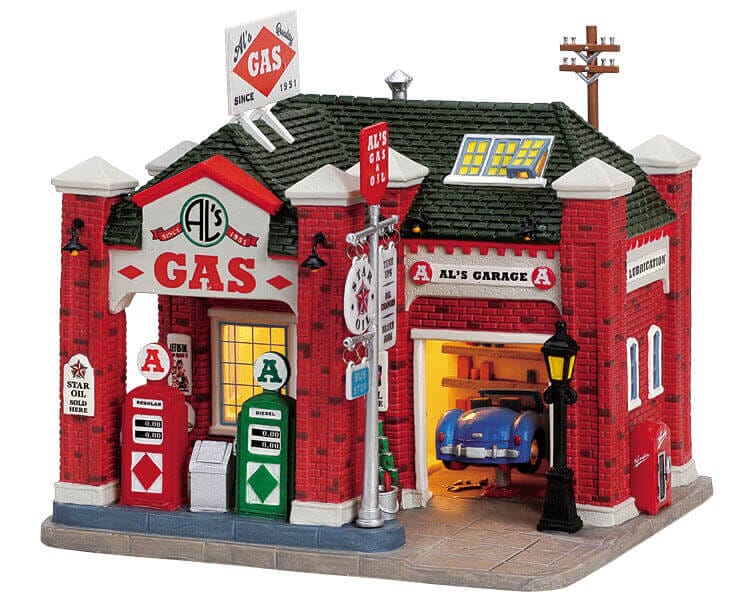 lemax-al-s-gas-station-b-timent-de-village-de-no-l-lumineux image 1
