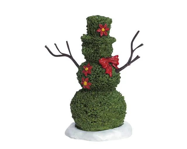 lemax-snowman-topiary-topiaire-bonhomme-de-neige-miniature image 1