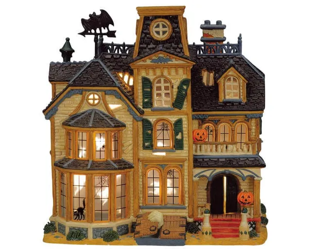 lemax-greaves-manor-manoir-miniature-lumineux-spooky-town image 1