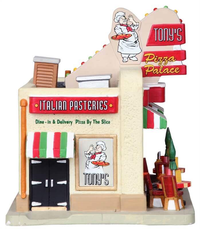 lemax-tony-s-pizza-palace-b-timent-miniature-lumineux image 2