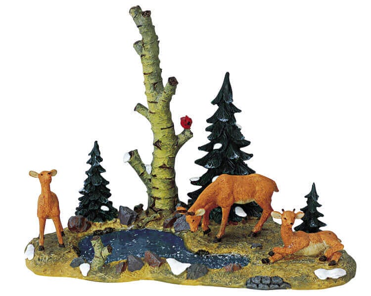 lemax-deer-at-the-pond-accessoire-animaux-tang image 1