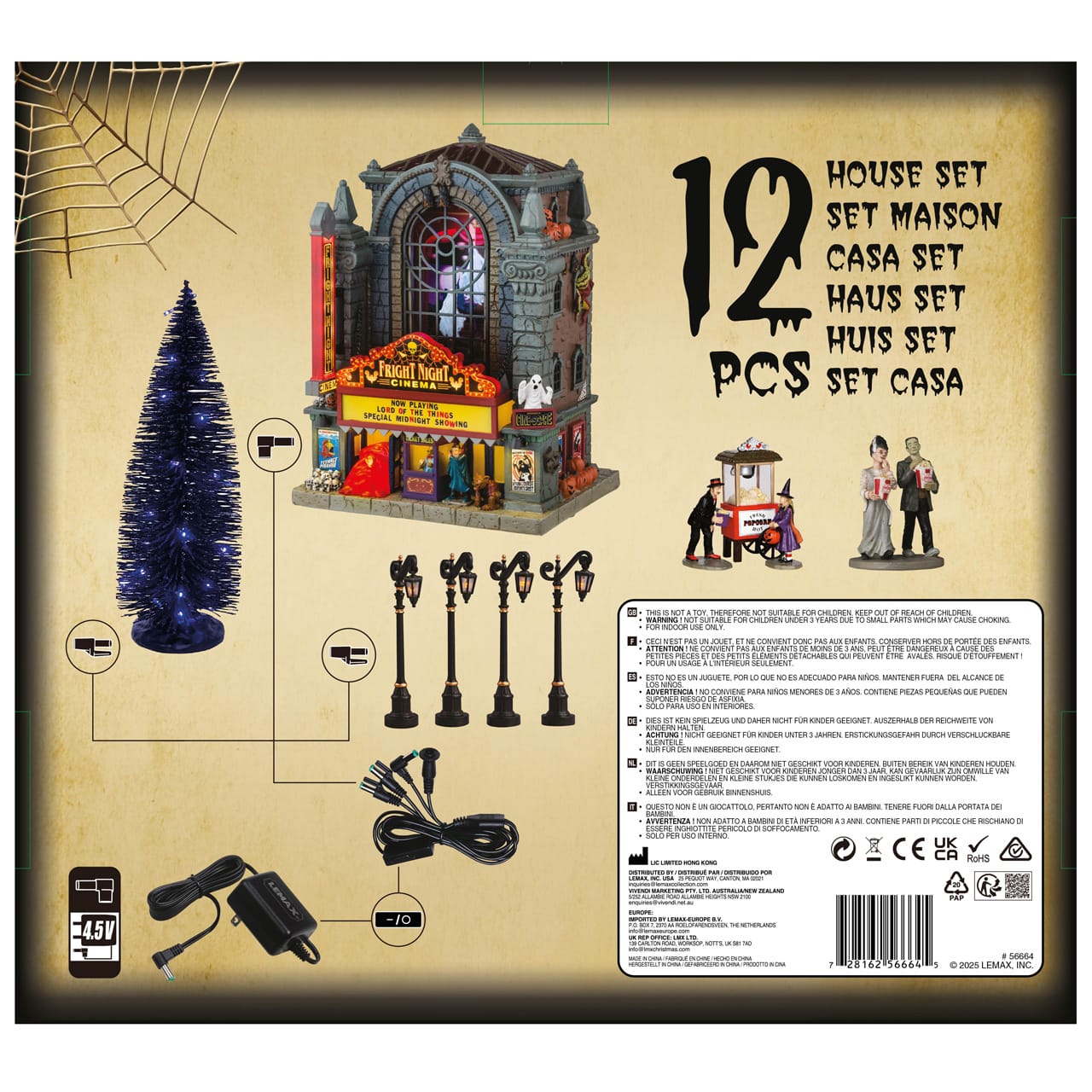 lemax-fright-night-cinema-set-cin-ma-hant-spooky-town image 3