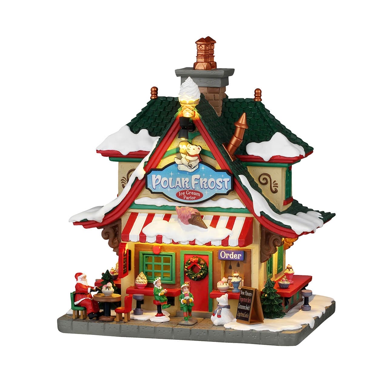 lemax-polar-frost-ice-cream-parlor-salon-de-glace-lumineux-santa-s-wonderland image 2