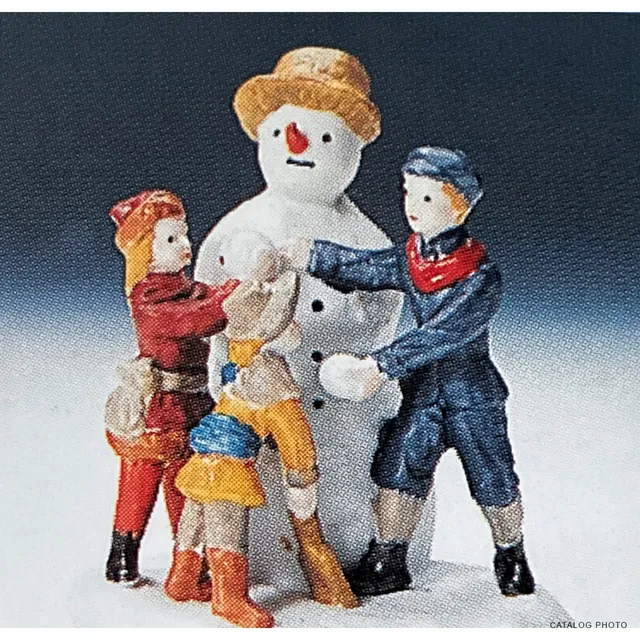 lemax-building-a-snowman-figurine-village-miniature-de-no-l image 1
