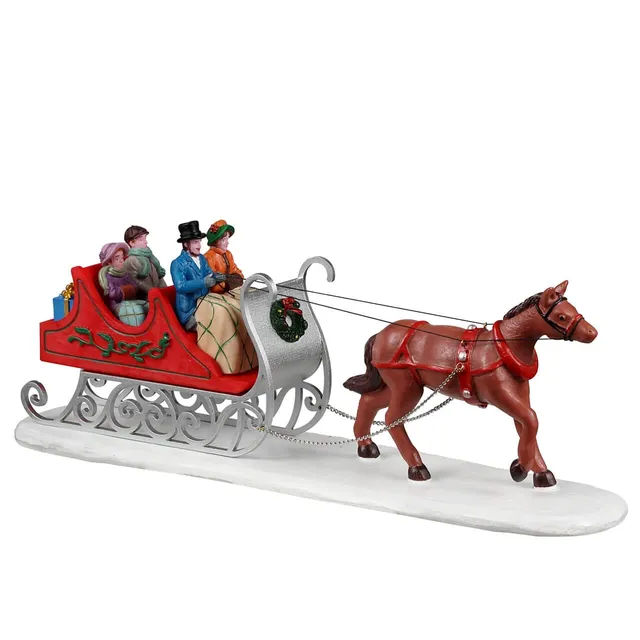 lemax-victorian-sleigh-caddington-tra-neau-victorien-miniature image 1