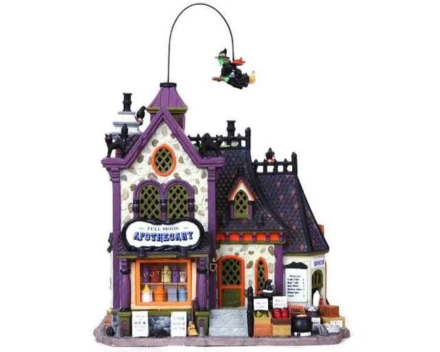 lemax-full-moon-apothecary-maison-lumineuse-spooky-town image 1