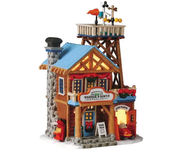 lemax-mountain-weather-rescue-station-miniature image 1