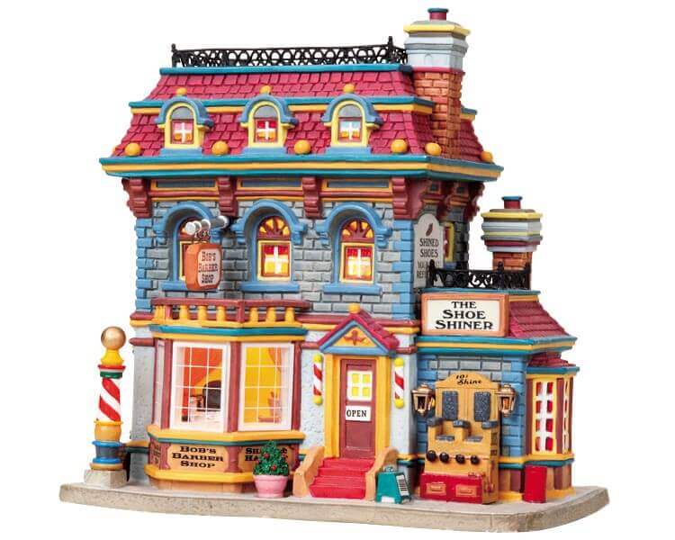 lemax-bob-s-barber-shop-the-shoe-shiner-b-timent-miniature image 1