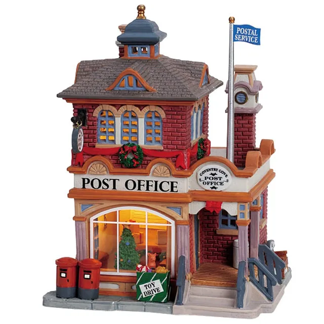 lemax-coventry-cove-post-office-bureau-de-poste-miniature-lumineux image 1