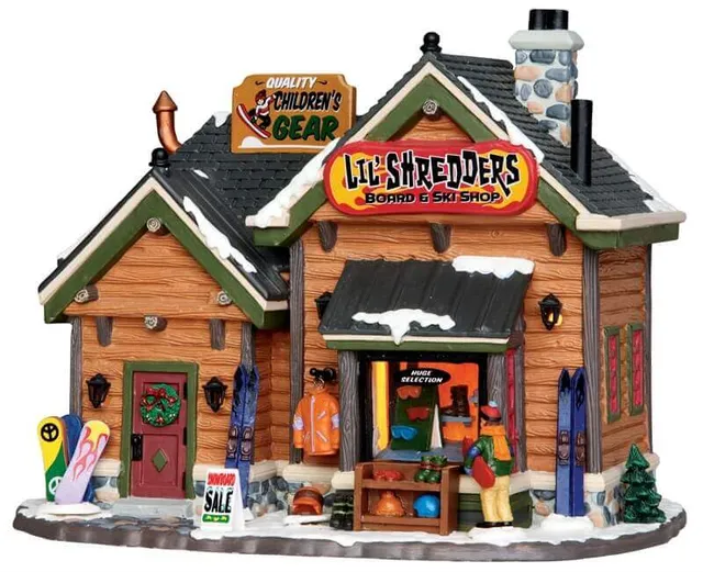 lemax-lil-shredders-board-ski-shop-boutique-de-ski-miniature image 1