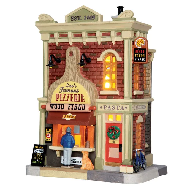 lemax-leo-s-famous-pizzeria-b-timent-miniature-lumineux-pizzeria image 1