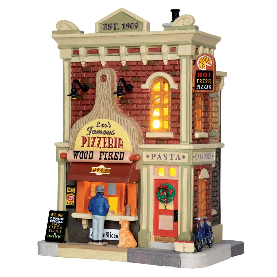 lemax-leo-s-famous-pizzeria-b-timent-miniature-lumineux-pizzeria image 1