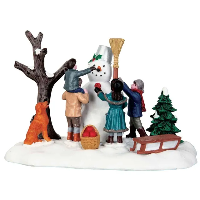 lemax-victorian-snowman-figurine-bonhomme-de-neige-village-miniature image 1