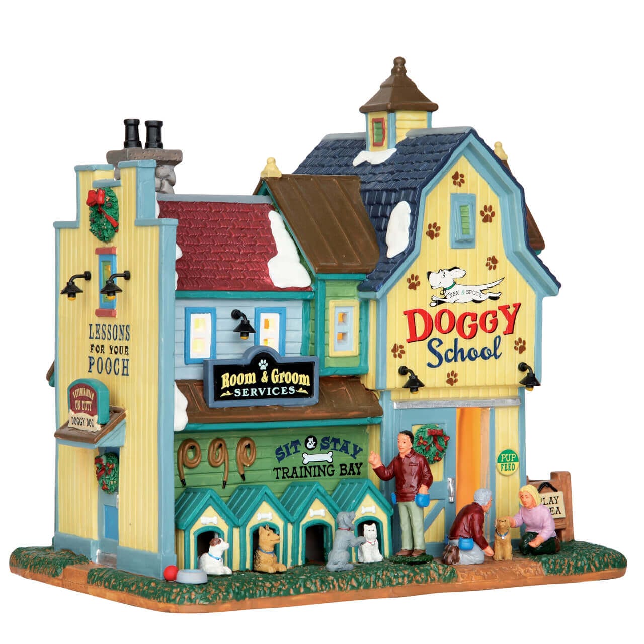 lemax-rex-spot-s-doggy-school-village-miniature-lumineux image 4