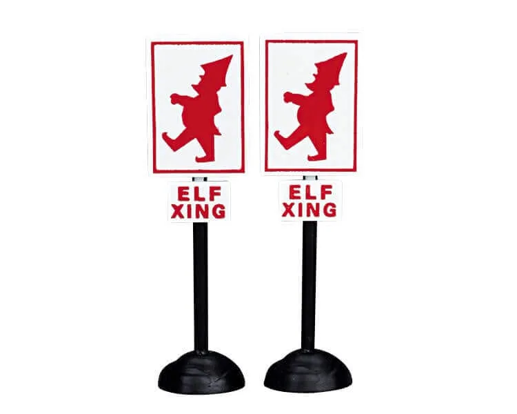 lemax-elf-crossing-signs-accessoire-panneaux-elfes image 1