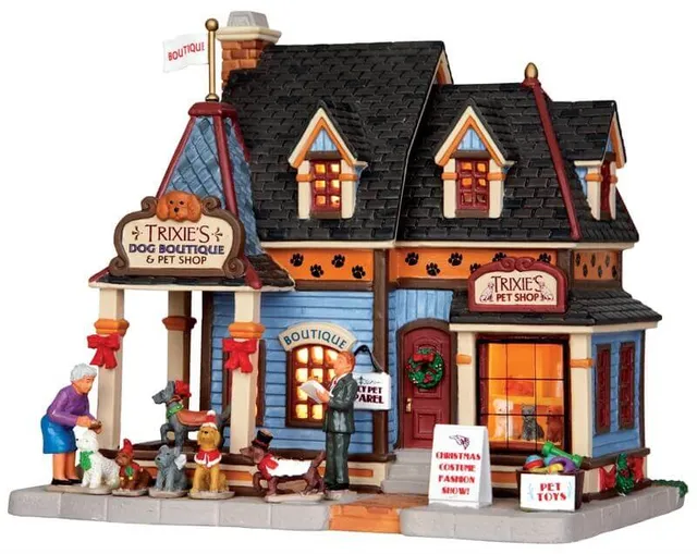 lemax-trixie-s-dog-boutique-pet-shop-maison-lumineuse image 1