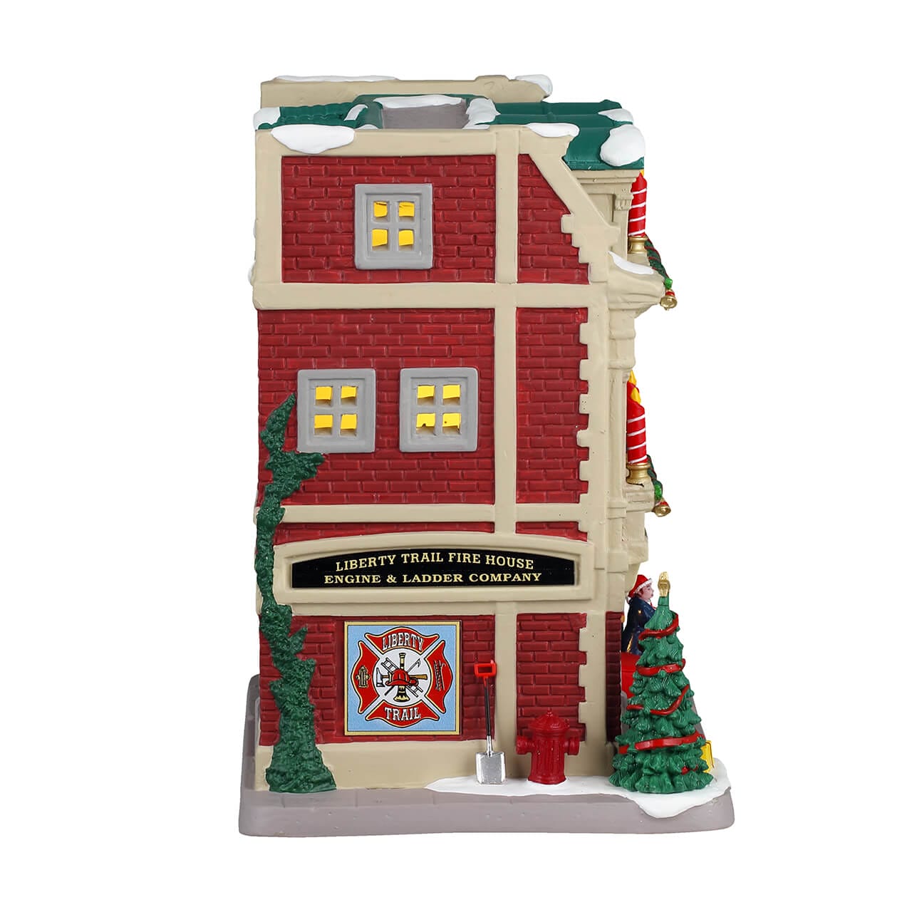 lemax-liberty-trail-fire-house-maison-miniature-lumineuse-caddington image 2