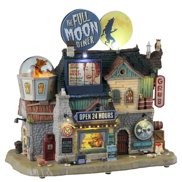lemax-the-full-moon-diner-b-timent-lumineux-spooky-town image 1