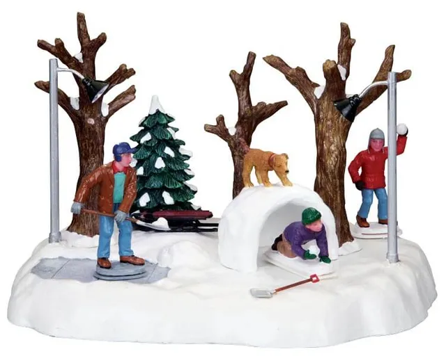 lemax-surprise-attack-figurine-village-de-no-l-bataille-de-neige image 1
