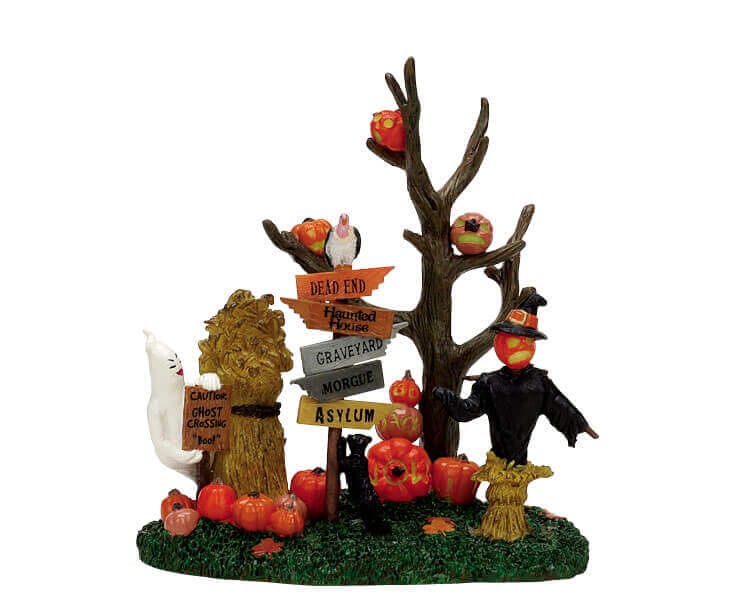 lemax-spookytown-crossroads-accessoire-carrefour-miniature image 1