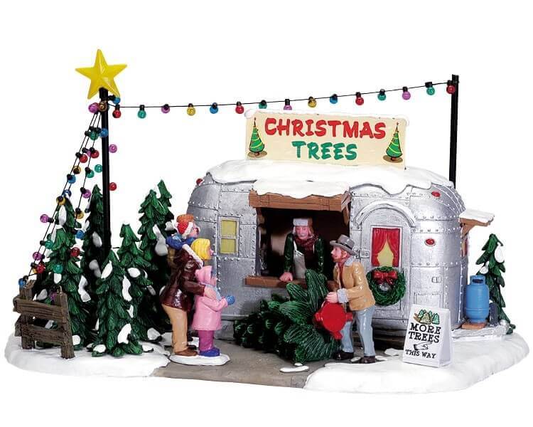 lemax-vintage-tree-lot-march-aux-sapins-lumineux image 1