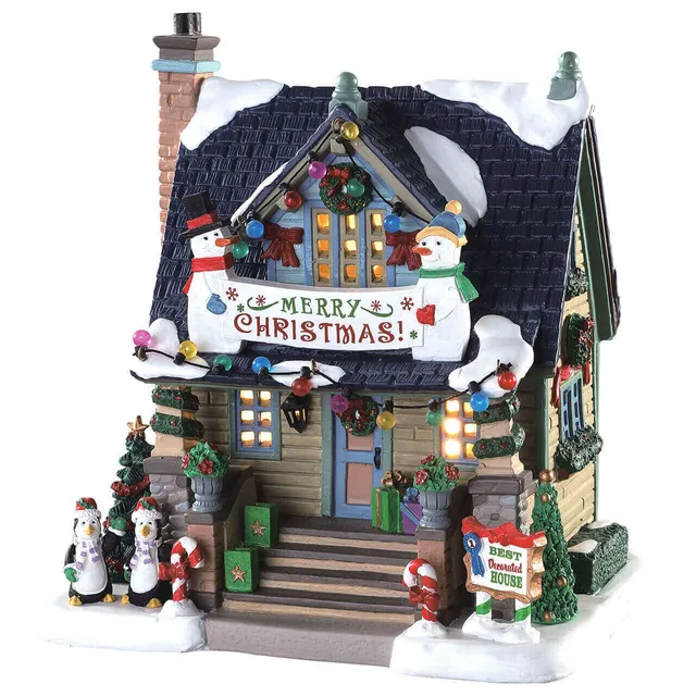 lemax-best-decorated-house-maison-miniature-de-no-l-d-cor-e image 1
