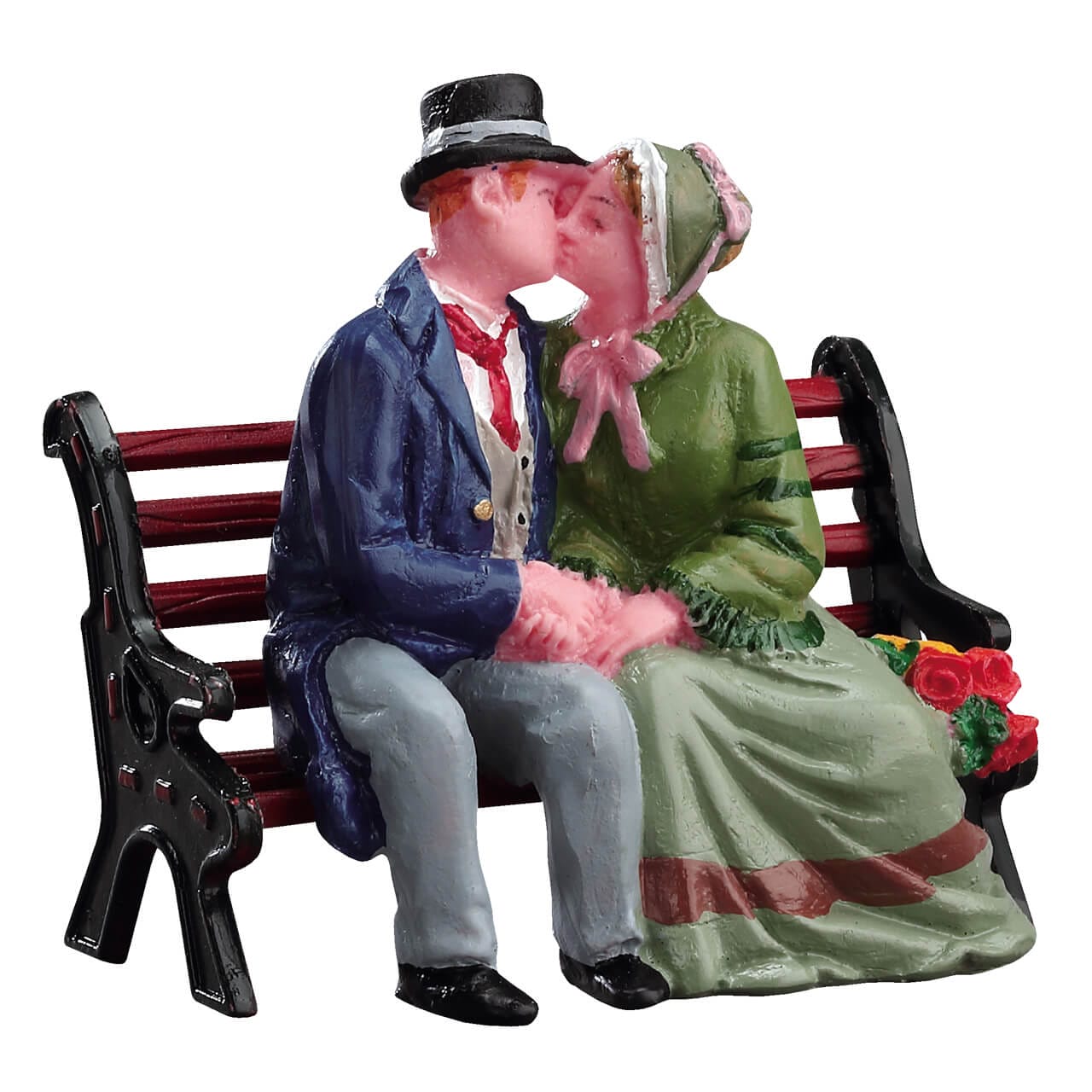 lemax-the-kiss-figurine-couple-caddington image 1