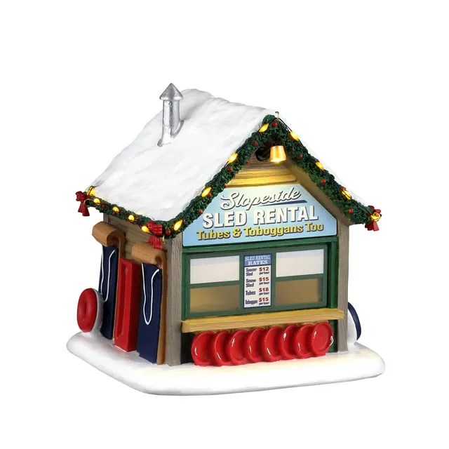 lemax-slopeside-sled-rental-hutte-de-location-de-luges-lumineuse-vail-village image 1